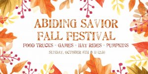 You’re invited to a Fall Festival on Sunday, October 8 from 11am – 12:30pm