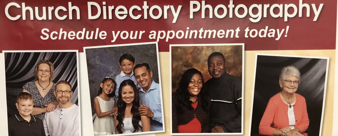 Register to get your church directory picture taken!