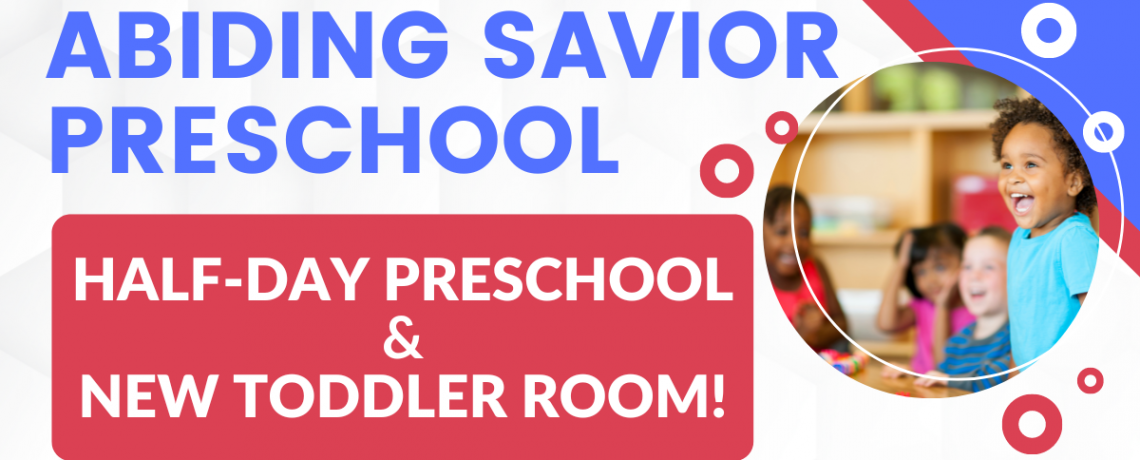Registration open for 2024-25 Preschool and Toddler Room classes!