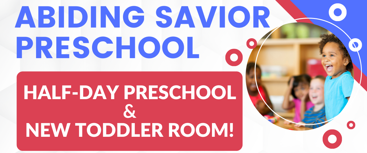 Registration open for 2024-25 Preschool and Toddler Room classes!