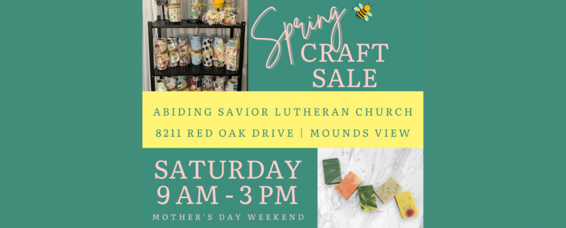 Spring craft sale – Saturday, May 11